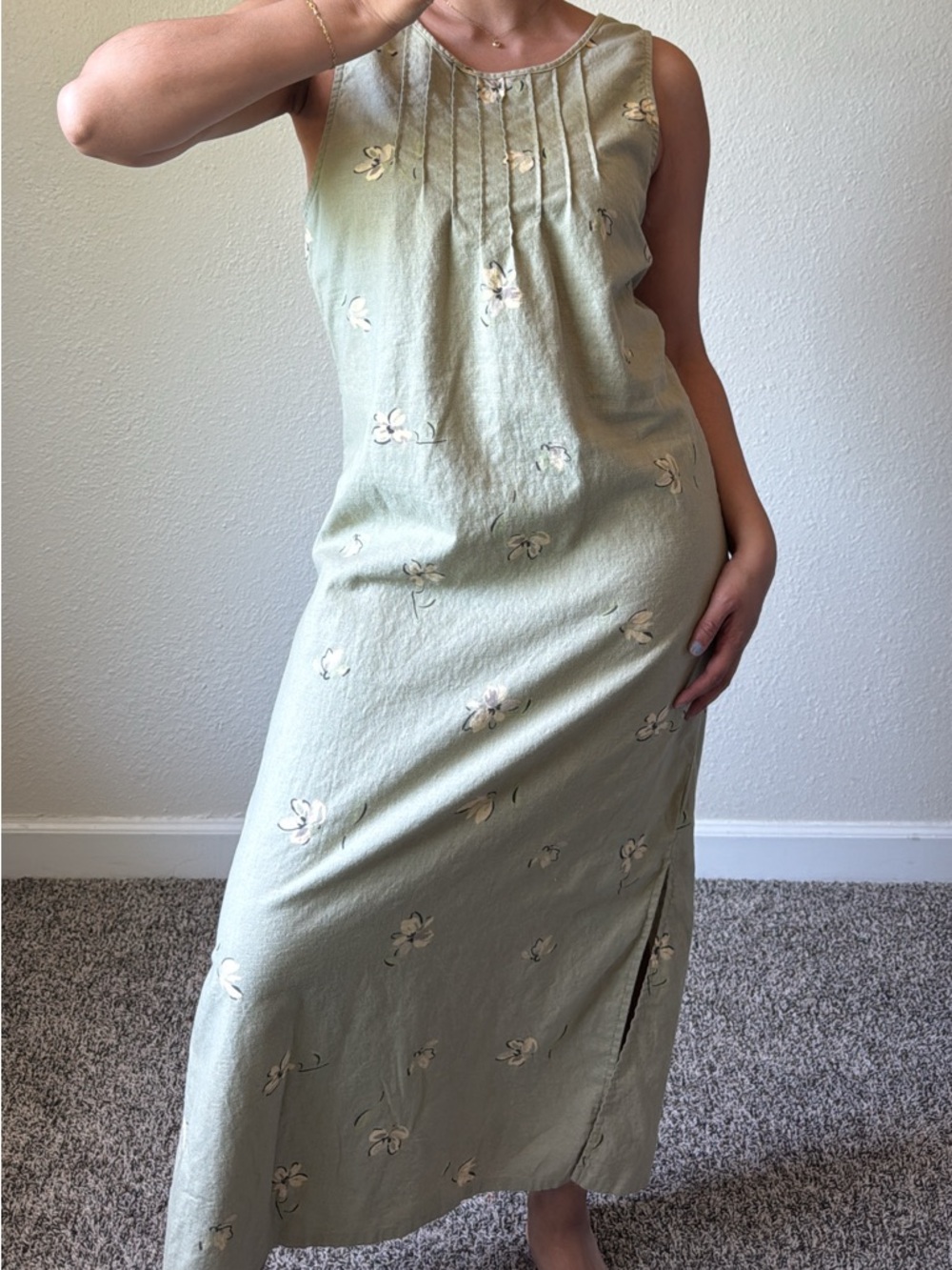 Vintage linen and cotton dress